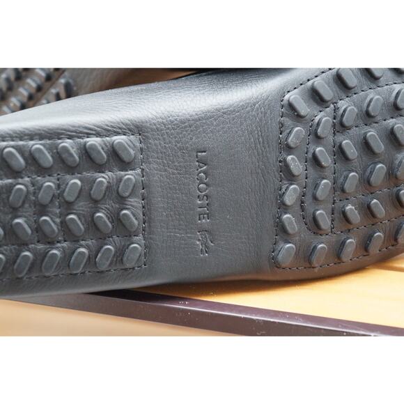 Lacoste Men\'s Leather Concours-Craft Driving Loafers Black, Size 13 main image 10